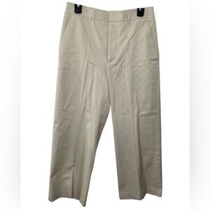Vince High‎ Waisted Wide Leg Cream Cropped Trouser Ecru Pants Size 10